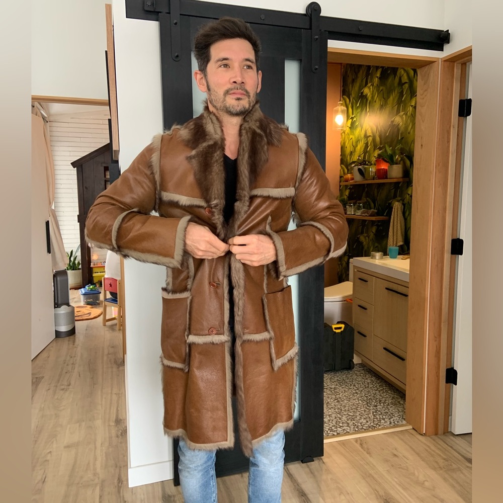 Dolce & Gabbana fur leather coat